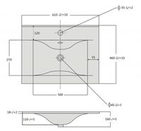 Тумба с раковиной SanVit Флай 60 в цвете Ral подвесная Белый глянец арт-kfly2060 — фото 6, Тумбы с раковиной