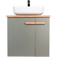 Тумба под раковину VIANT Мюнхен 60 подвесная Хаки арт-VMUN60NH-T2STP — фото 2, Тумбы под раковину