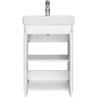 Тумба под раковину Aquaton Сканди Doors 45 Белый глянец Дуб верона арт-1A278701SDB20 — фото 6, Тумбы под раковину