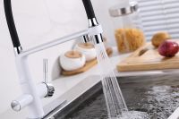 Смеситель для кухни Gappo Белый Черный арт-G4398-9 — фото 8, Смесители для кухни