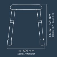 Табурет в ванную Ridder Go Серый арт-А170117 — фото 3, Сиденья