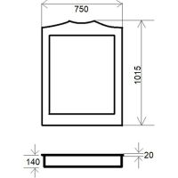 Товар: Зеркало Orange Classic 75 Белое арт-F7-75ZE3 - фото 3 Зеркало Orange Classic 75 Белое арт-F7-75ZE3 — фото 3, Зеркала в ванную комнату
