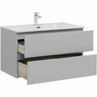 Товар: Тумба под раковину Aquanet Алвита New 90 подвесная Серая матовая арт-303922 - фото 5 Тумба под раковину Aquanet Алвита New 90 подвесная Серая матовая арт-303922 — фото 5, Тумбы под раковину