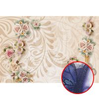 Фреска Ortograf 3D 30744 Фактура бархат серебро FX-S Флизелин (4*2,7) Бежевый, Цветы/Абстракция арт-30744 (бархат серебро FX-S) — фото 1, Фрески