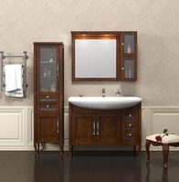 Шкаф пенал Opadiris Мираж 45 L Светлый орех арт-00-00000053 — фото 3, Пеналы для ванной комнаты