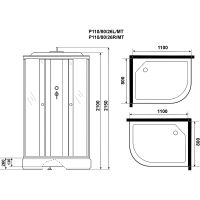 Товар: Душевая кабина Niagara Promo 110x80 L без гидромассажа арт-P110/80/26L/MT - фото 12 Душевая кабина Niagara Promo 110x80 L без гидромассажа арт-P110/80/26L/MT — фото 12, Душевые кабины