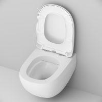 Унитаз AM.PM Sensation FlashClean подвесной с гигиеническим душем и ершиком с сиденьем Микролифт арт-CK30H0904W — фото 8, Подвесные унитазы