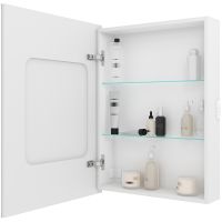 Зеркальный шкаф Континент Allure LED 55 L с подсветкой Белый арт-МВК002 — фото 3, Зеркальные шкафы в ванную