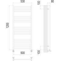 Товар: Водяной полотенцесушитель Terminus Грета П15 500х1200 Хром, нижнее подключение, G 1/2" ВР, с комплектом вентилей арт-4670078530592 - фото 4 Водяной полотенцесушитель Terminus Грета П15 500х1200 Хром, нижнее подключение, G 1/2" ВР, с комплектом вентилей арт-4670078530592 — фото 4, Водяные полотенцесушители