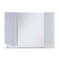 Зеркало со шкафом Onika Веронэлла 100 Белое арт-210506 — фото 1, Зеркальные шкафы в ванную