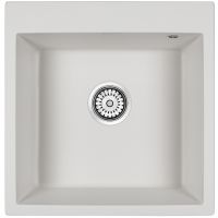 Кухонная мойка Paulmark Kante 50 Белая арт-PM105152-WH — фото 1, Кухонные мойки