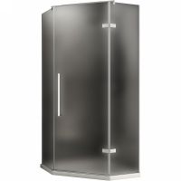 Душевой уголок Abber Ewiges Wasser 90x90 профиль Хром стекло матовое арт-AG05090M — фото 2, Душевые уголки трапеция