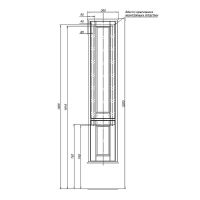 Шкаф пенал Aquanet Бостон 36 R подвесной Белый арт-209681 — фото 8, Пеналы для ванной комнаты