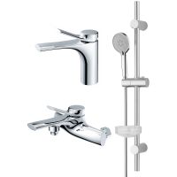 Комплект смесителей Orange Organic Хром арт-M27-611cr — фото 1, Готовые комплекты для ванной комнаты