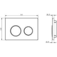 Клавиша смыва Aquatek Small Хром глянец арт-TDI-0000002 — фото 2, Кнопки смыва