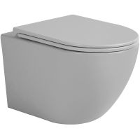 Унитаз Sintesi Evi подвесной Серый матовый с сиденьем Микролифт арт-SIN-TS-EVI-151GM — фото 1, Подвесные унитазы