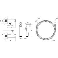 Товар: Гигиенический душ с запорным вентилем Ravak BM Хром арт-X070166 - фото 2 Гигиенический душ с запорным вентилем Ravak BM Хром арт-X070166 — фото 2, Гигиенические души