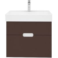 Тумба под раковину Creto Malibu 60 подвесная Chocolate арт-7-1077C — фото 1, Тумбы под раковину