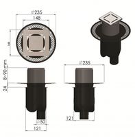 Товар: Душевой трап Berges Platz Norma 150x150 с решеткой Хром матовый арт-090059 - фото 6 Душевой трап Berges Platz Norma 150x150 с решеткой Хром матовый арт-090059 — фото 6, Трапы для душа