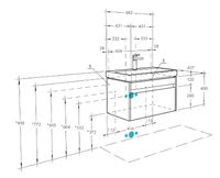 Тумба под раковину Aquaton Марти 70 подвесная Ясень шимо арт-1A267501MY010 — фото 9, Тумбы под раковину