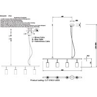 Подвесной светильник Crystal Lux Черный Золото арт-CLT 015C4 L800 BL-GO — фото 4, Подвесные светильники