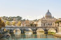 Фреска Ortograf Городской пейзаж 4870 Фактура бархат FX Флизелин (4,1*2,7) Бежевый/Голубой, Город/Пейзаж арт-4870 (бархат FX) — фото 2, Фрески