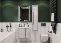 Зеркало Aquaton Ривьера 60 с подсветкой Белый матовый арт-1A238902RVX20 — фото 5, Зеркала в ванную комнату