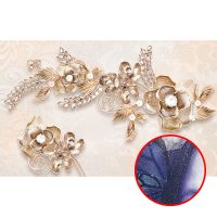 Фреска Ortograf 3D 6684 Фактура бархат серебро FX-S Флизелин (3,6*2,7) Бежевый/Золото, Цветы/Абстракция арт-6684 (бархат серебро FX-S) — фото 1, Фрески