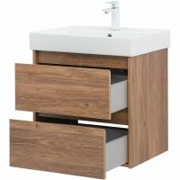 Тумба с раковиной Aquanet Nova Lite 60 подвесная Дуб шоколадный арт-305235 — фото 7, Тумбы с раковиной