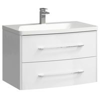 Тумба под раковину Aqwella 5 Stars Neringa 80 подвесная Белая арт-NER0108 — фото 1, Тумбы под раковину