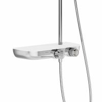 Душевая система Ravak Termo 300 TE 094.01/150 с термостатом Хром Белая арт-X070161 — фото 2, Душевые стойки