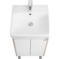 Тумба под раковину Aquaton Сканди Doors 45 Белый глянец Дуб верона арт-1A278701SDB20 — фото 2, Тумбы под раковину