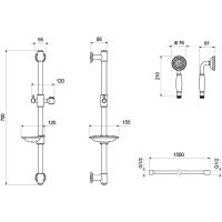 Душевой гарнитур Aquatek Классик 1jet Хром арт-AQ2020CR — фото 2, Душевые гарнитуры на штанге