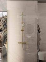 Товар: Душевая система Vincea Rondo Брашированное золото арт-VSFS-1R0BG - фото 2 Душевая система Vincea Rondo Брашированное золото арт-VSFS-1R0BG — фото 2, Душевые стойки