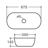 Раковина-чаша Orange 68 Белая глянцевая арт-B07-675W — фото 9, Раковины накладные