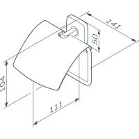 Держатель туалетной бумаги AM.PM Gem с крышкой Черный арт-A90341422 — фото 6, Держатели туалетной бумаги