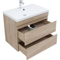 Тумба под раковину Aquanet Нота New 75 подвесная Дуб светлый арт-334198 — фото 3, Тумбы под раковину