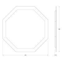 Зеркало Evoform Ledshine 100x100 с подсветкой 32 W - без выключателя - нейтральный белый свет арт-BY 2507 — фото 6, Зеркала в ванную комнату