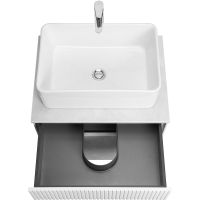 Тумба под раковину Aquaton Марбл 60 подвесная Слэйт Белый матовый арт-1A276101MH4C0 — фото 9, Тумбы под раковину