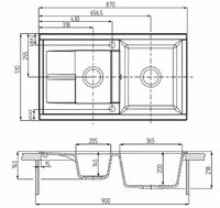 Кухонная мойка Aquaton Делия 87 Серая арт-1A716232DE230 — фото 6, Кухонные мойки