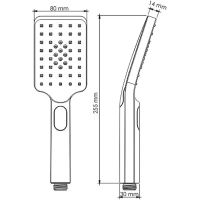 Ручной душ WasserKRAFT Хром арт-A126 — фото 5, Лейки для душа