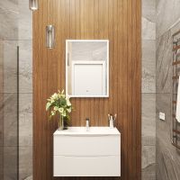 Зеркало Bond Cube 60x80 с подсветкой с сенсорным выключателем арт-M44ZE-6080 — фото 6, Зеркала в ванную комнату