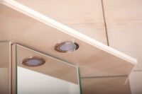 Зеркальный шкаф Бриклаер Кантри 50 с подсветкой Бежевый дуб прованс арт-4627125413711 — фото 9, Зеркальные шкафы в ванную