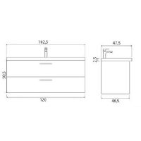 Тумба под раковину Creto Ares 120 подвесная White арт-10-1111W — фото 2, Тумбы под раковину
