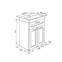 Товар: Тумба под раковину Iddis New Sena 60 Белая Дерево арт-NSE60W2i95 - фото 7 Тумба под раковину Iddis New Sena 60 Белая Дерево арт-NSE60W2i95 — фото 7, Тумбы под раковину