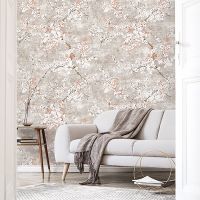 Обои Andrea Rossi Nisida Винил на флизилине (1,06*10) Коричневый, Цветы арт-54320-3 — фото 2, Обои для стен