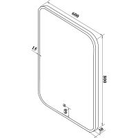 Зеркало Runo Руан 60 с подсветкой с сенсорным выключателем арт-00-00001288 — фото 5, Зеркала в ванную комнату