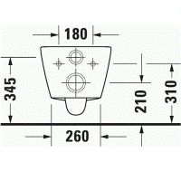 Унитаз Duravit D-Neo подвесной без сиденья арт-2577090000 — фото 9, Подвесные унитазы