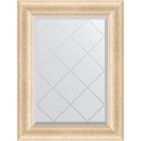 Зеркало Evoform Exclusive-G 72х55 с гравировкой в багетной раме - Старый гипс 82 мм арт-BY 4011 — фото 1, Зеркала в ванную комнату