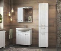 Зеркало со шкафом Vigo Diana 70 L с подсветкой Белое арт-z.DIA.70.L.El — фото 4, Зеркальные шкафы в ванную